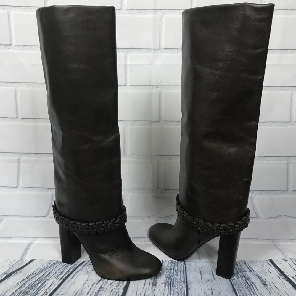 Tory Burch Sarava Leather Knee High Boots Sz 7.5